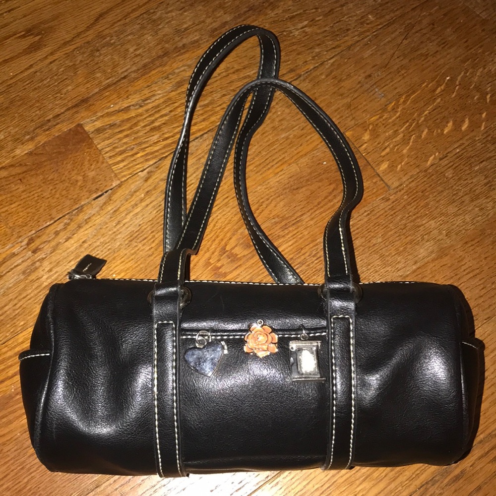 Liz Claiborne Black Mini Round Shoulder Bag